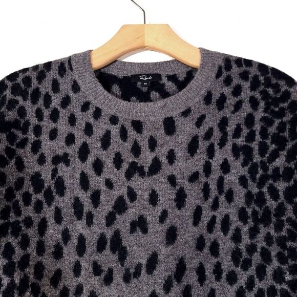 RAILS Chance Cashmere Wool Crew Neck Pullover Sweater Dalmatian Spot Minimal xs - Picture 3 of 11